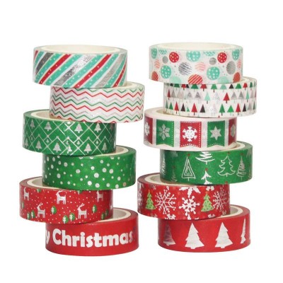 Wholesale Cute Holidays Waterproof Adhesive Decoration Tape For Christmas Bag Sealing Offer Printing Single Sided Picture 01