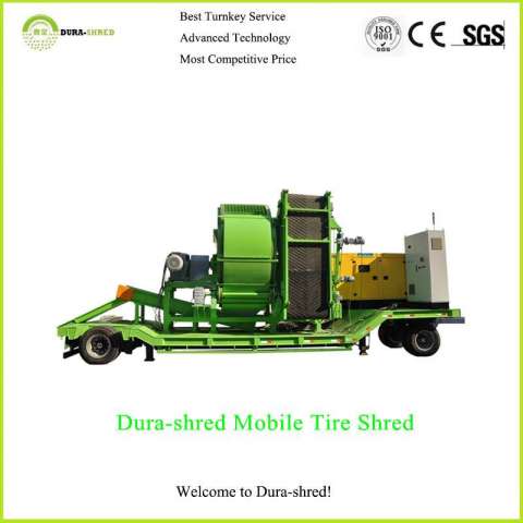 Hot Sale! Dura-Shred Portable Tire Recycling Machine for Rubber Chips