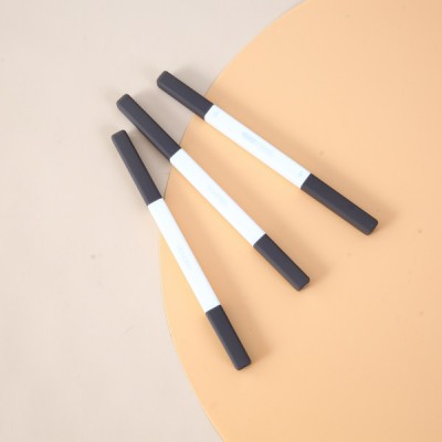 light brown square rod and brush private label custom slim eyebrow pencils