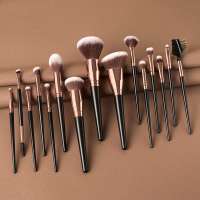 high quality 15pieces big head black handle makeup brush set