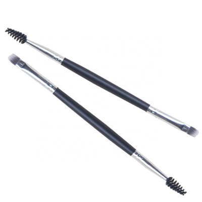 No MOQ Angled Double-Sided Brow Brush Eyebrow Brush Comb Professional Beauty Makeup Brushes